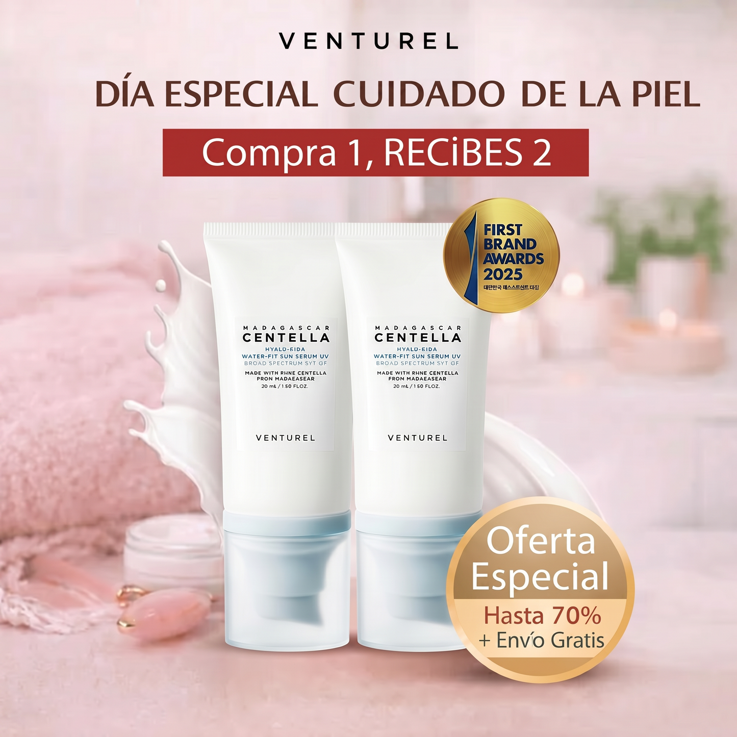 Madagascar Centella - Sun Serum SPF50+ Hidratante | El protector solar que no se siente, pero sí se nota.