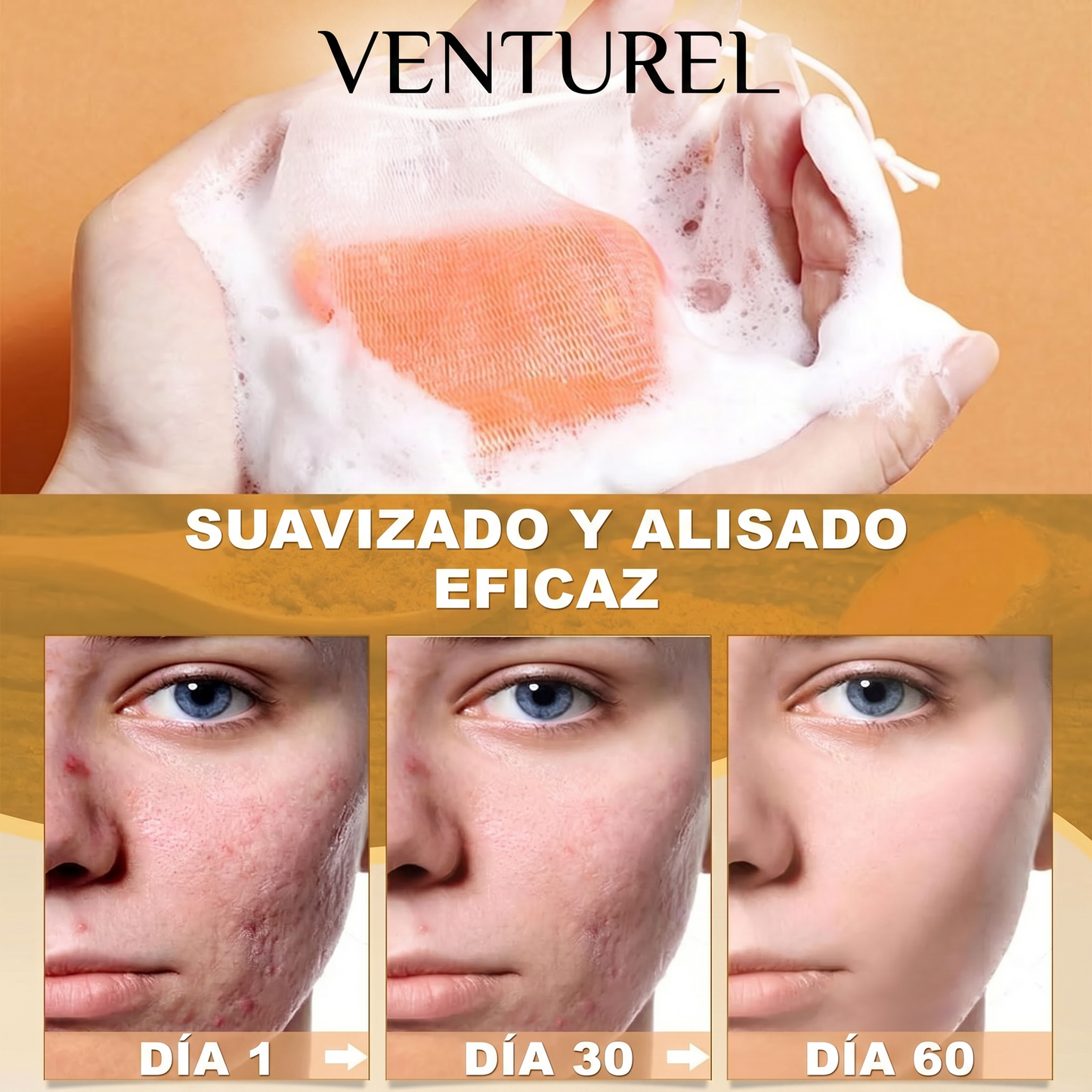 Turmeric Glow Soap - Limpieza Facial Natural | Piel limpia, sin acné y con glow real
