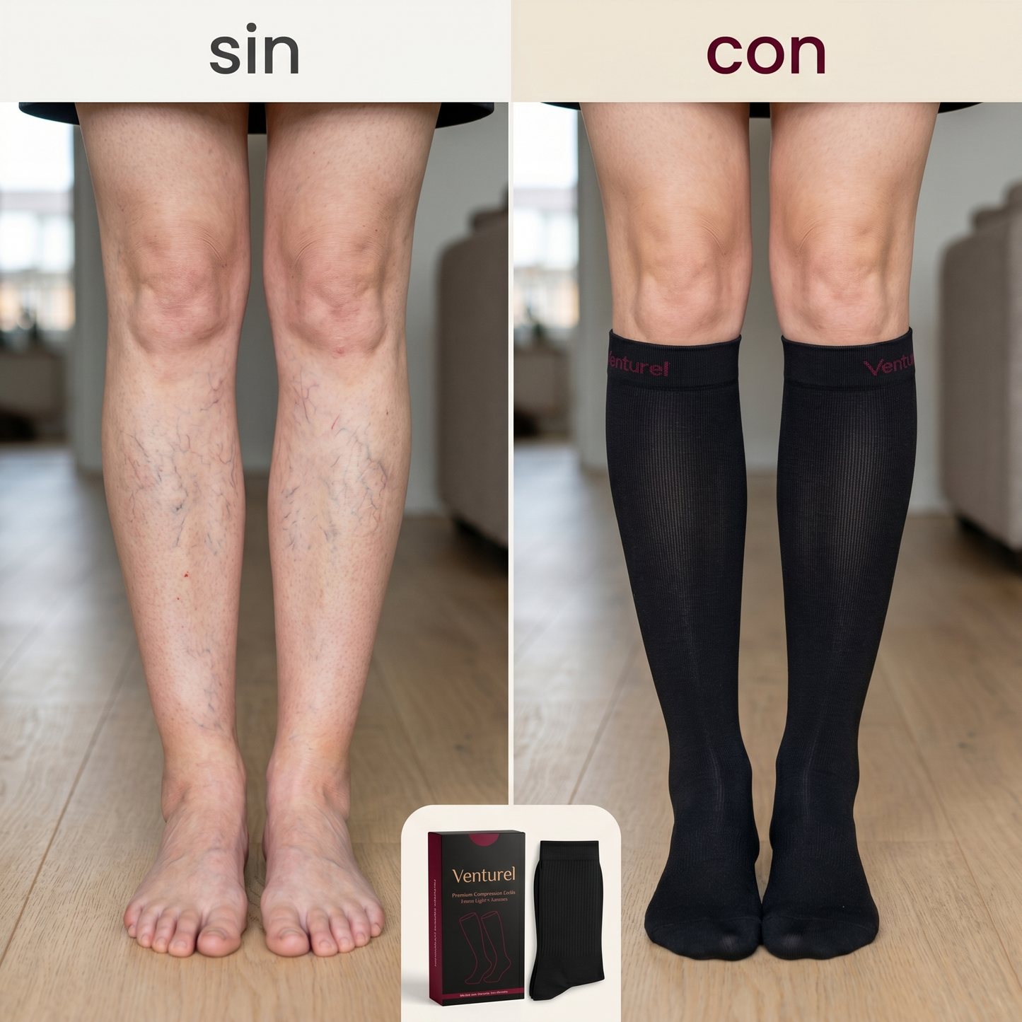 Venturel™ Calcetas de Comprensión de 15-20mmHg