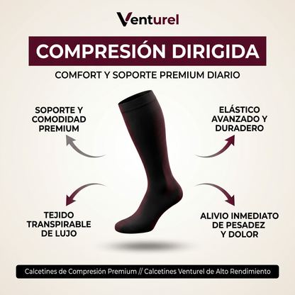 Venturel™ Calcetas de Comprensión de 15-20mmHg