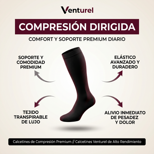 Venturel™ Calcetas de Comprensión de 15-20mmHg